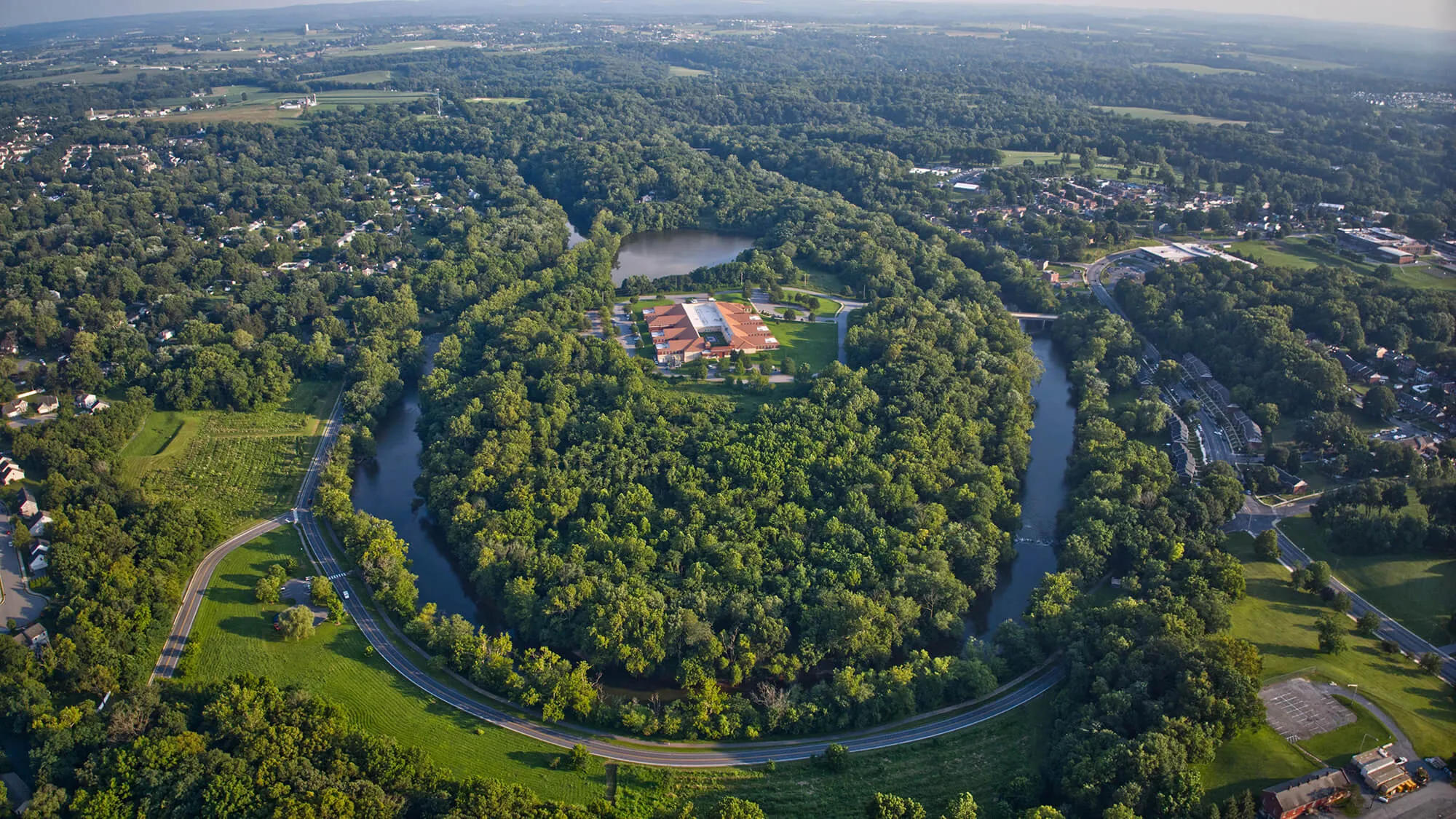 Aerial view of Sunnyside Peninsula from the North.